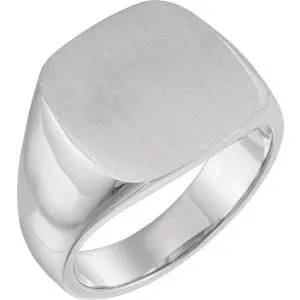 10K Yellow 16mm Men's Solid Signet Ring
