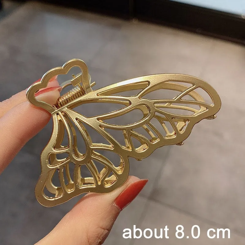 2021 New Women Elegant Gold Silver Hollow Geometric Metal Hair Claw Vintage Hair Clips Headband Hairpin Fashion Hair Accessories
