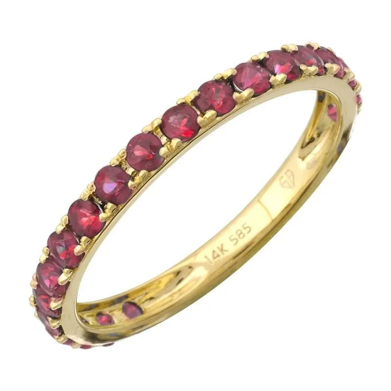 3/4 Gemstone Set Ring