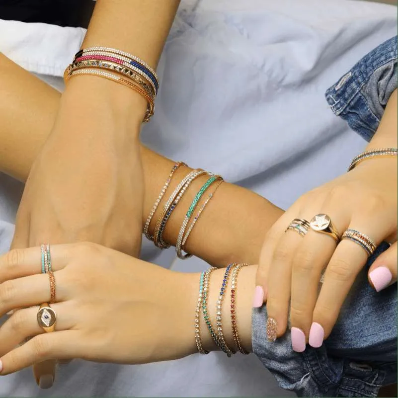 3/4 Gemstone Set Ring
