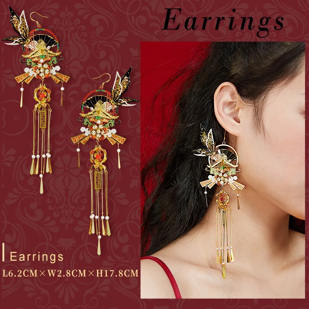 3D Metal Puzzles Jewelry of the Imperial Palace Earing&amp;Hairpin&amp;Necklace Assembly Model Kits Home Decoration Jigsaw Toy