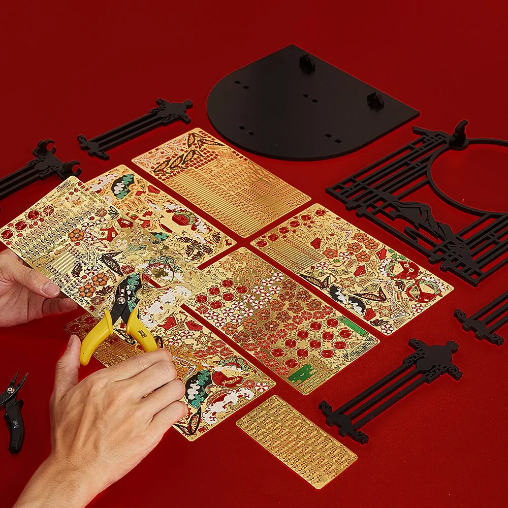 3D Metal Puzzles Jewelry of the Imperial Palace Earing&amp;Hairpin&amp;Necklace Assembly Model Kits Home Decoration Jigsaw Toy