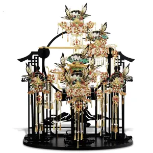 3D Metal Puzzles Jewelry of the Imperial Palace Earing&amp;Hairpin&amp;Necklace Assembly Model Kits Home Decoration Jigsaw Toy