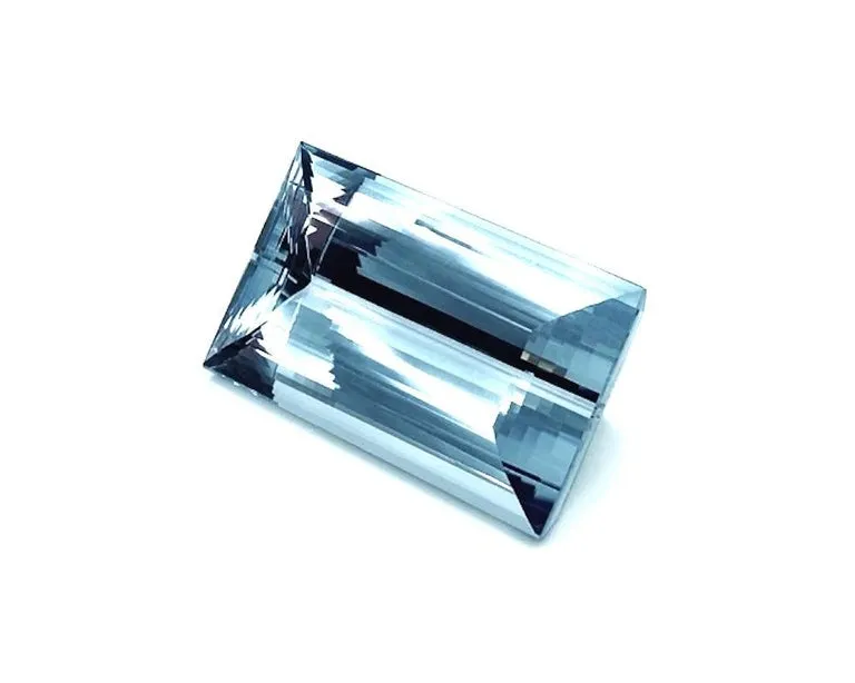 74.72 Carat Rectangular Aquamarine Unset Loose Necklace Enhancer, Collector Gem