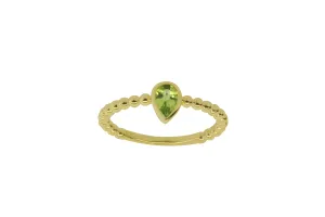 9k Yellow Gold Peridot Ring