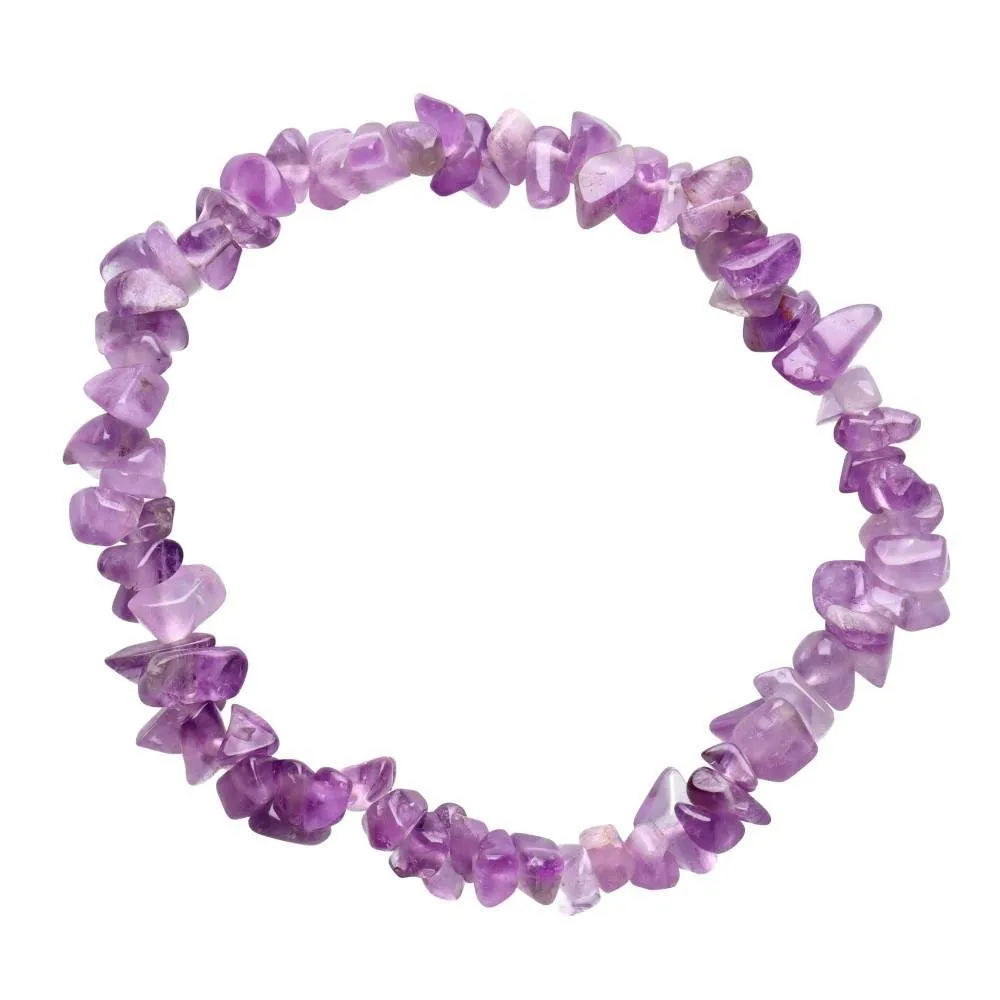 Amethyst Crystal Chip Bracelet