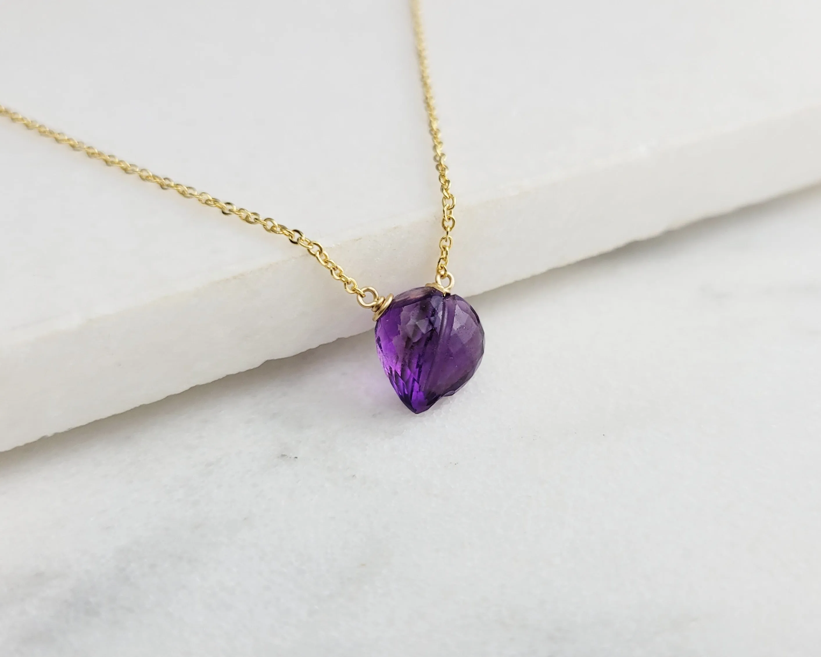Amethyst Heart Pendant