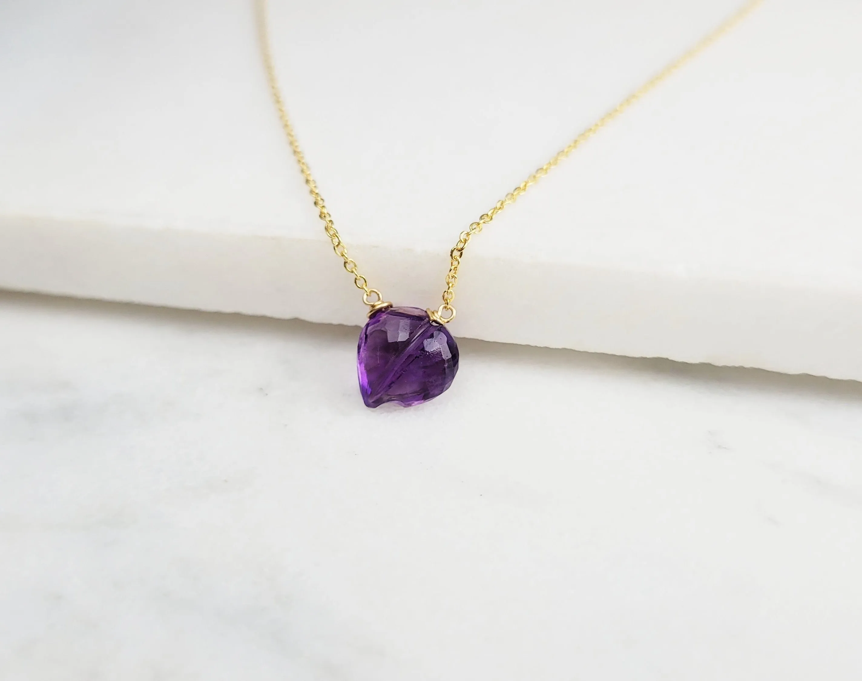 Amethyst Heart Pendant