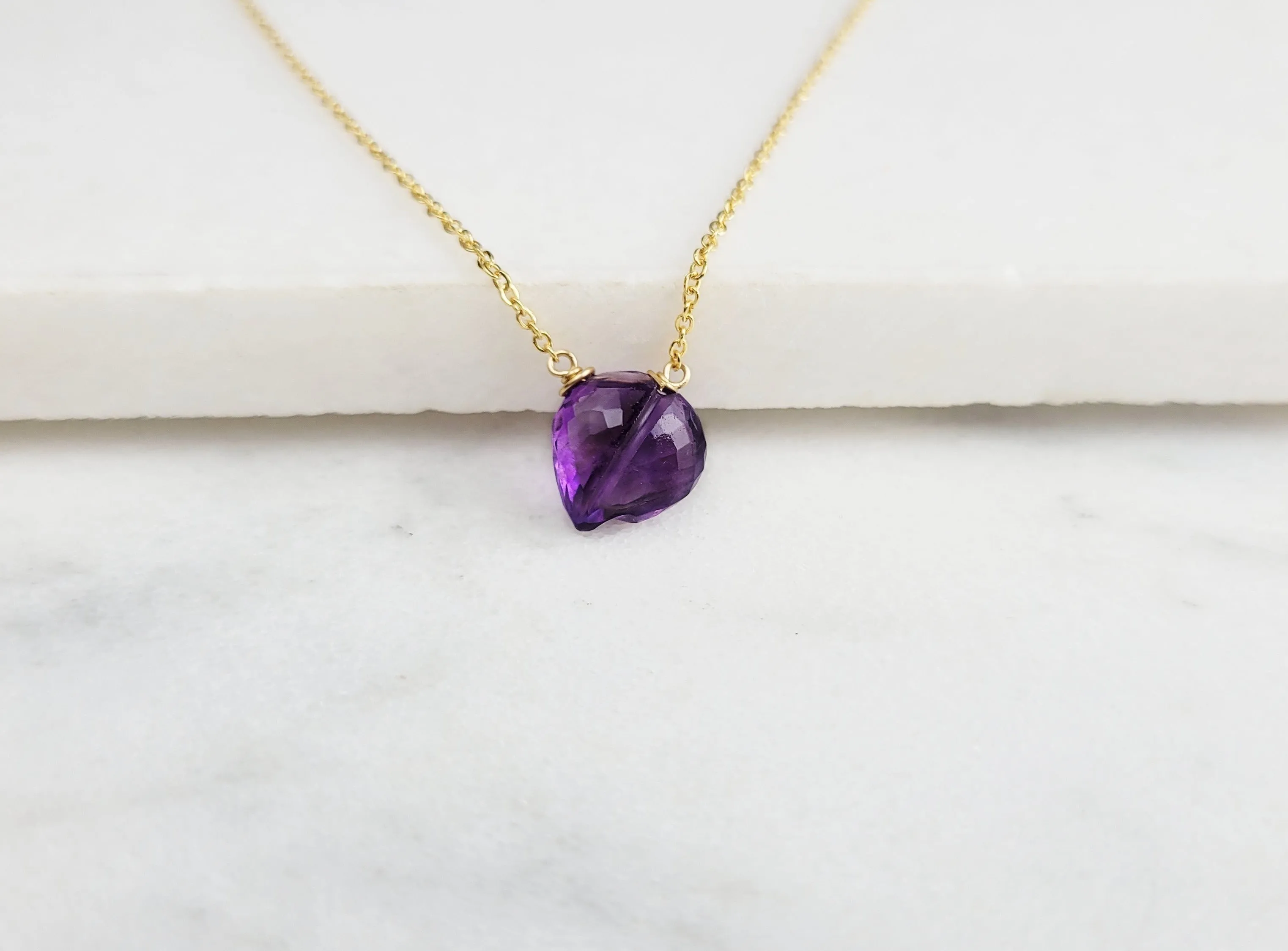 Amethyst Heart Pendant