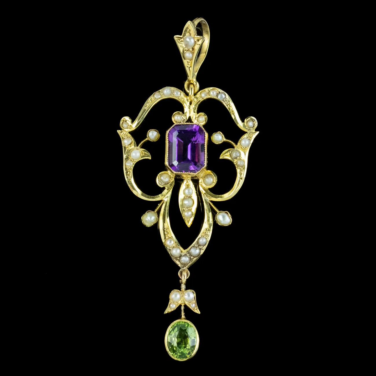 Antique Edwardian Suffragette Pendant 9ct Gold
