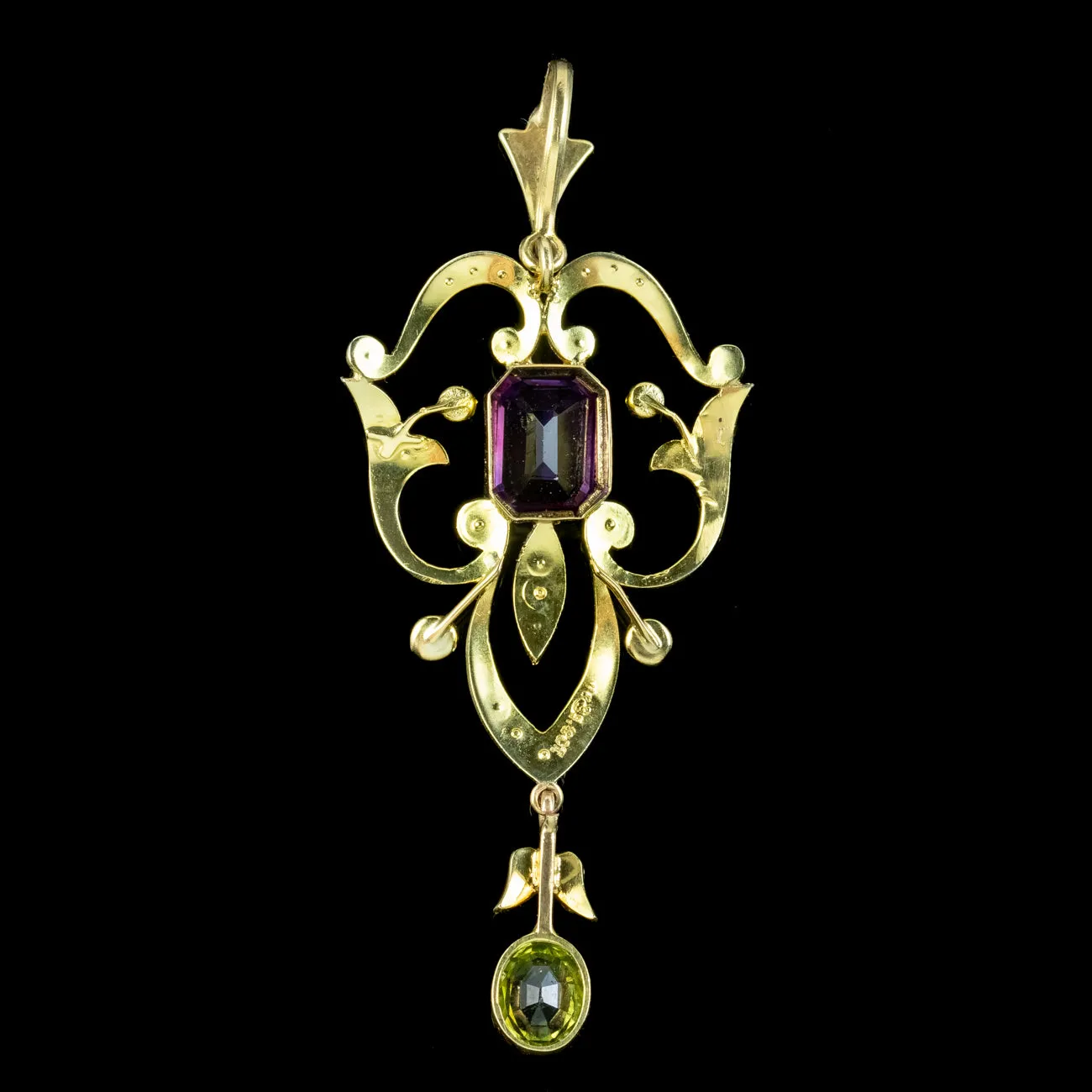 Antique Edwardian Suffragette Pendant 9ct Gold
