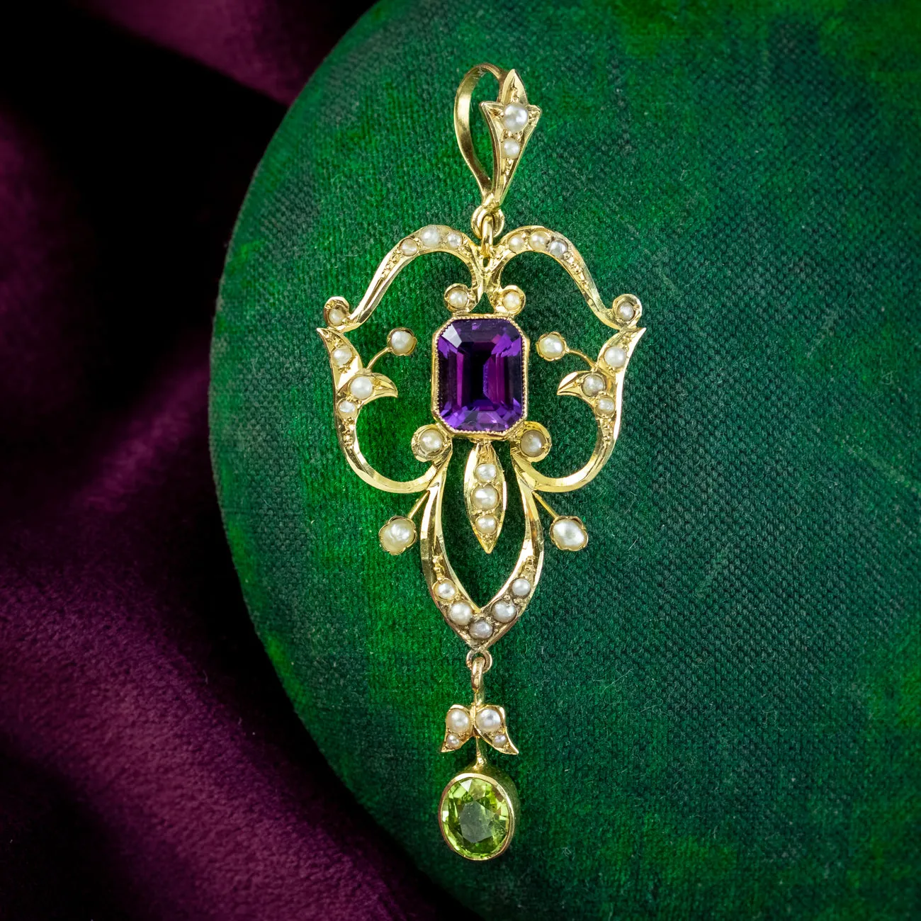Antique Edwardian Suffragette Pendant 9ct Gold