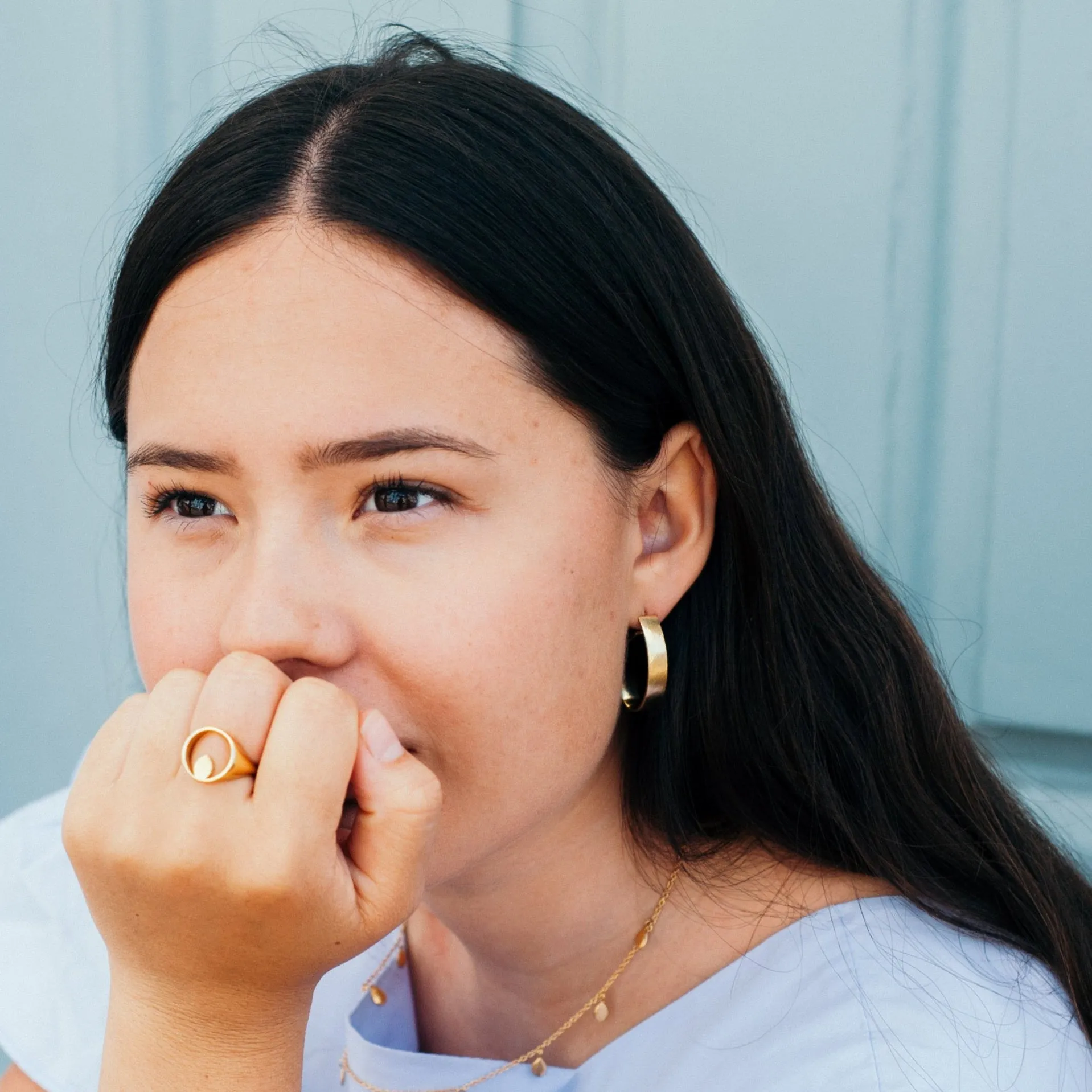Apple Pip Signet Ring, Gold