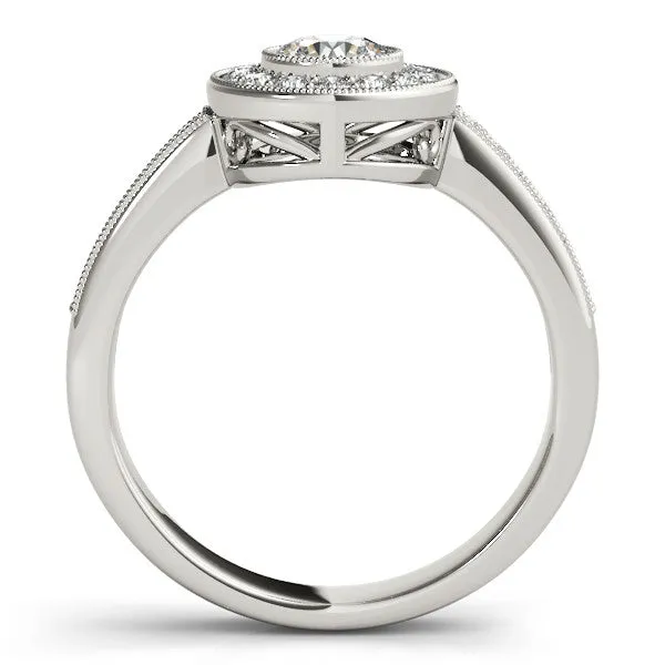 Bezel Set Moissanite Engagement Ring - Theresa