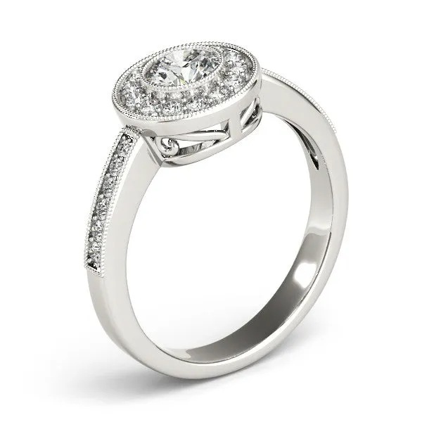 Bezel Set Moissanite Engagement Ring - Theresa
