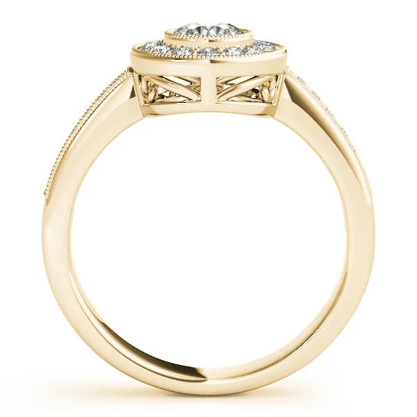 Bezel Set Moissanite Engagement Ring - Theresa