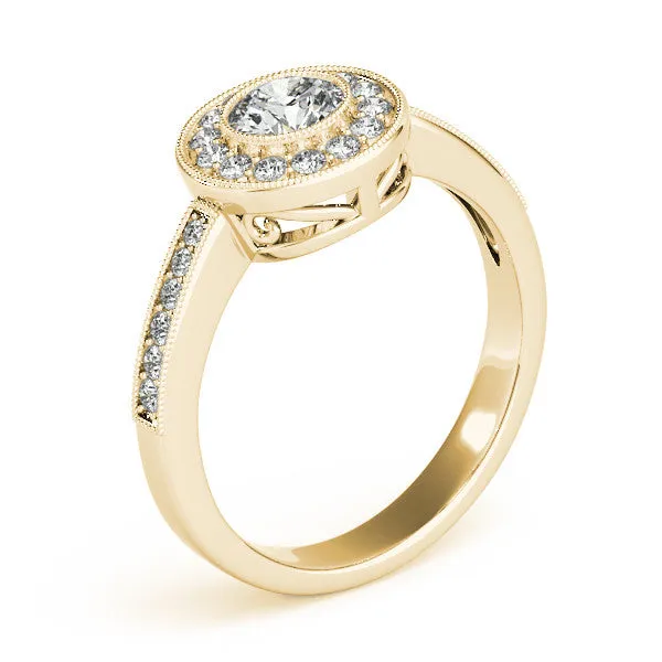 Bezel Set Moissanite Engagement Ring - Theresa