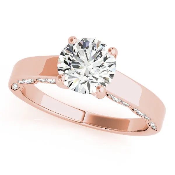 Diamond Surprise Engagement Ring Moissanite Center Stone Wedding Set