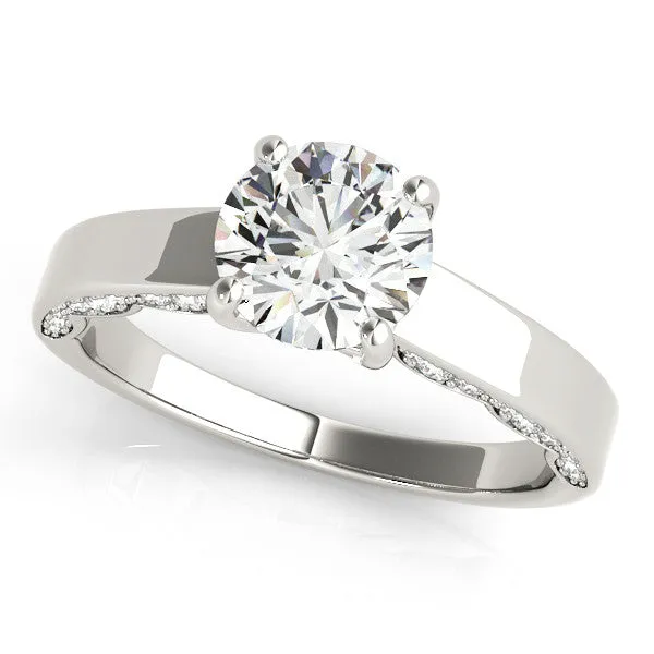 Diamond Surprise Engagement Ring Moissanite Center Stone Wedding Set
