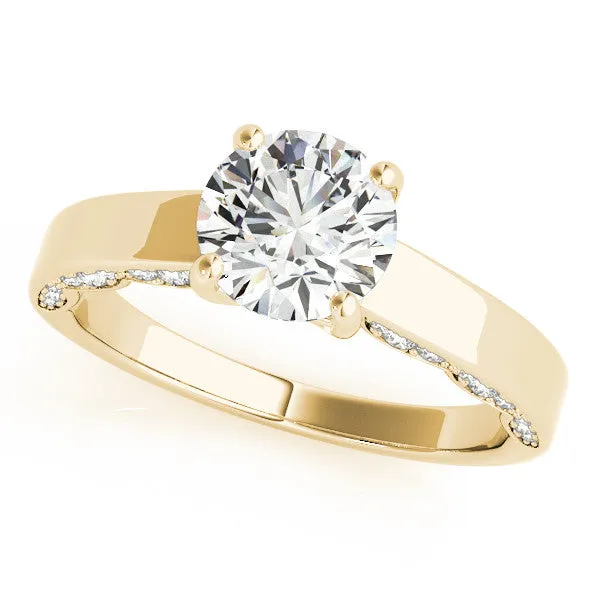 Diamond Surprise Engagement Ring Moissanite Center Stone Wedding Set