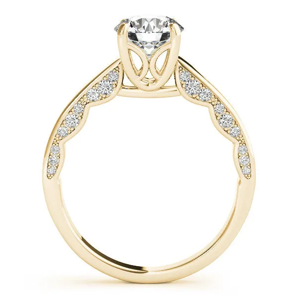 Diamond Surprise Engagement Ring Moissanite Center Stone Wedding Set