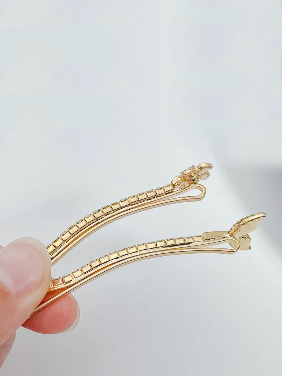 Gold  Fishtail Side Bangs Hairclip
