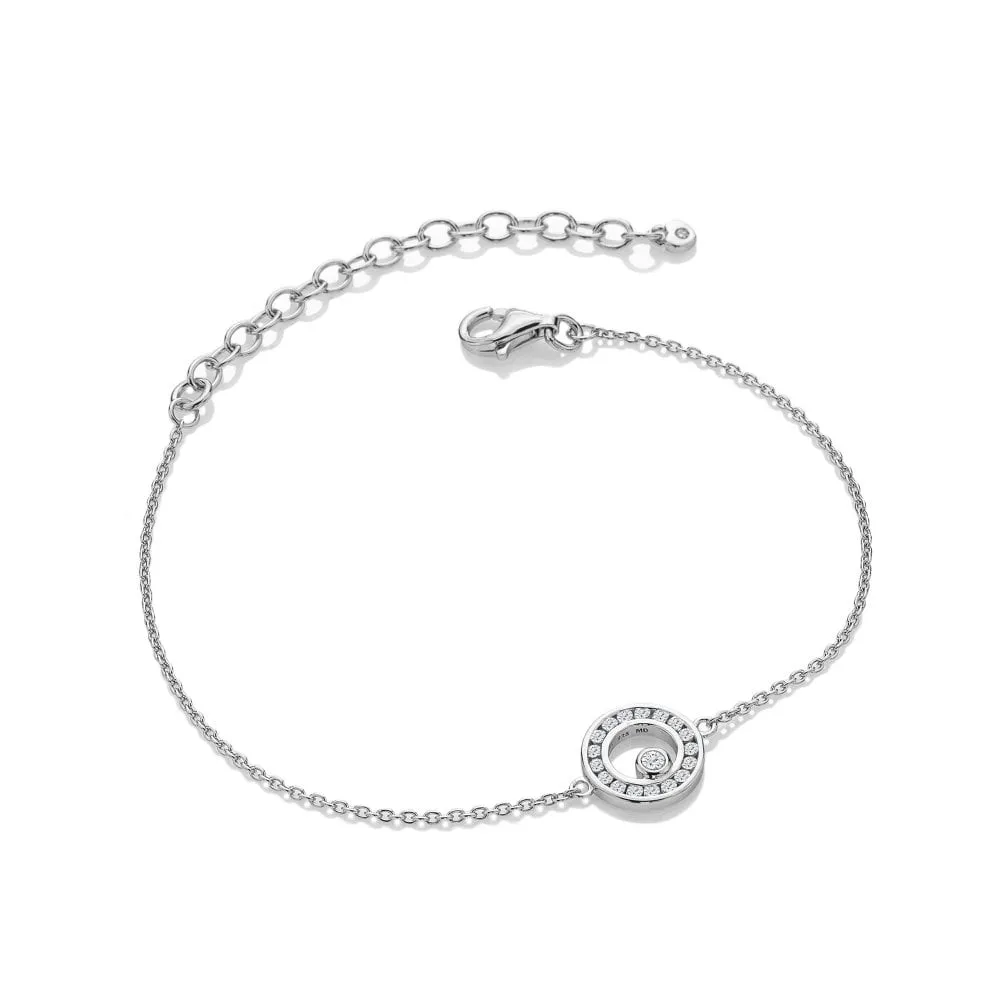 Hot Diamonds Sterling Silver White Topaz Orbit Bracelet