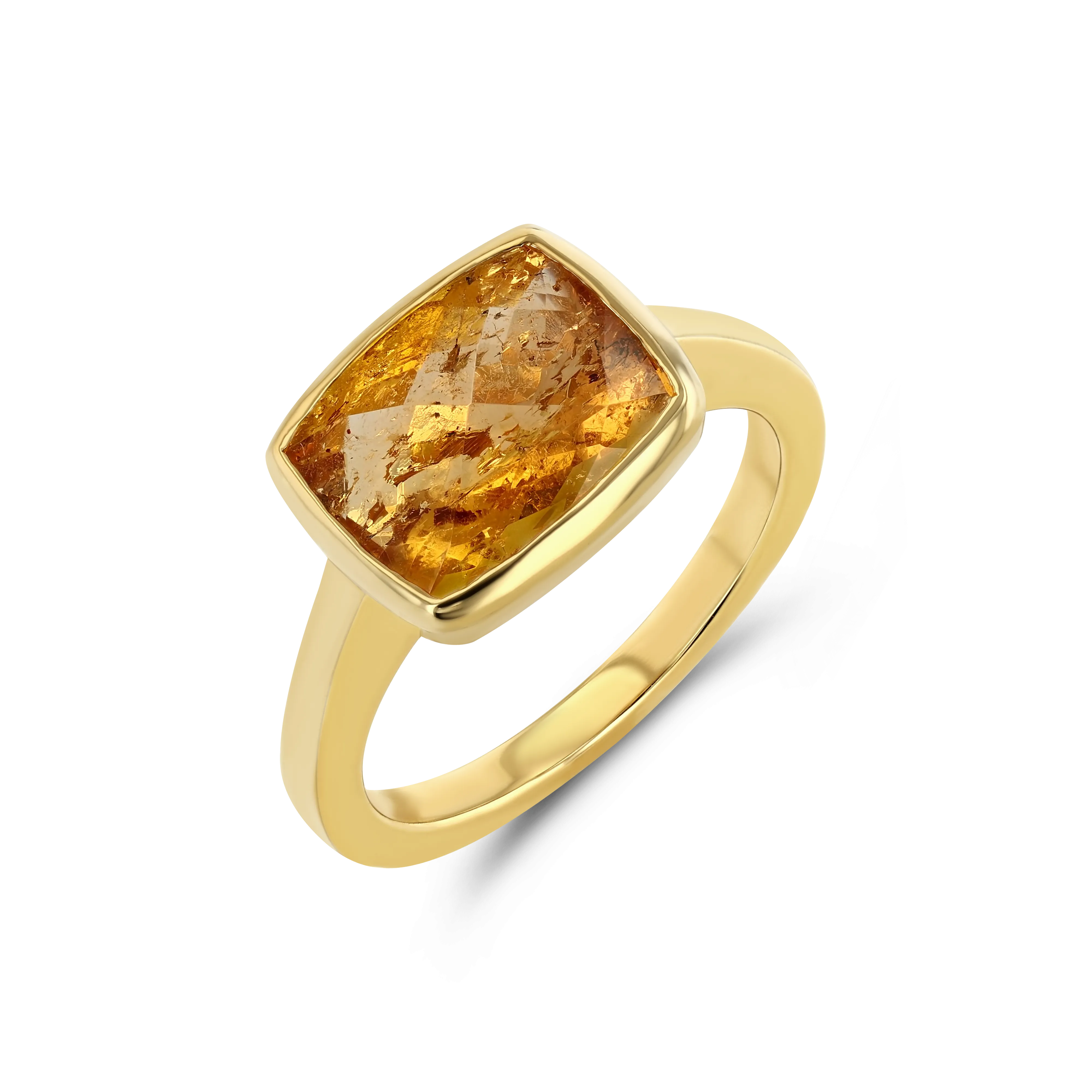 Imperial Topaz Bezel Set Ring