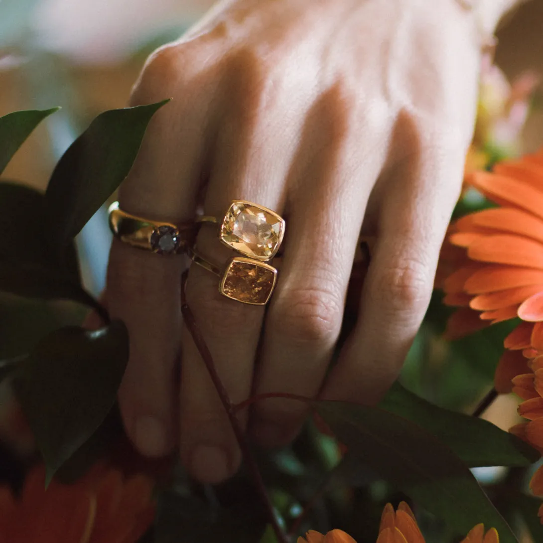 Imperial Topaz Bezel Set Ring