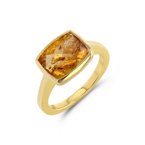 Imperial Topaz Bezel Set Ring