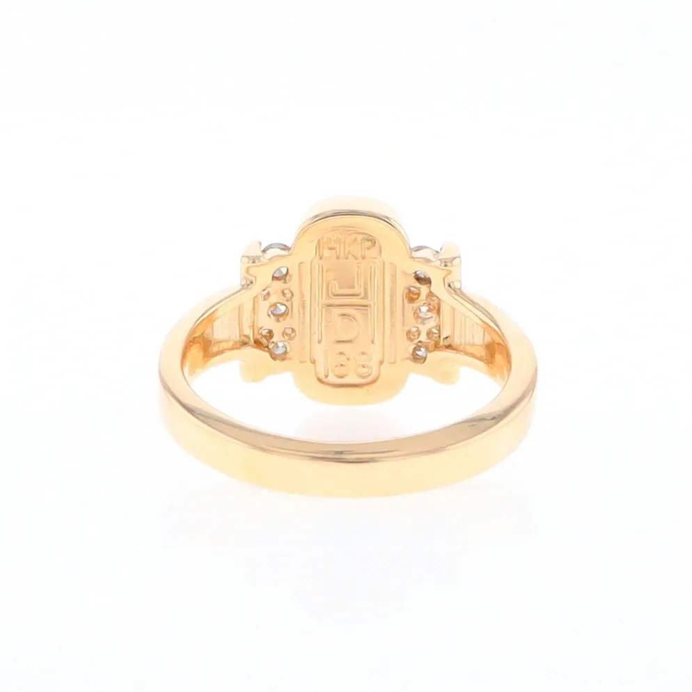 Lapis 0.24ctw Diamond Ring