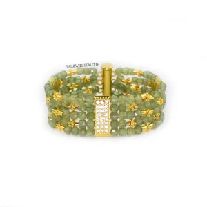 Lila multitier green peridot bracelet