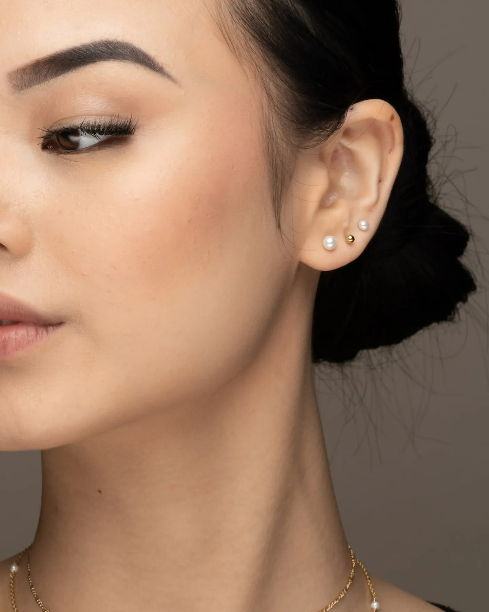Mini Pearl Stud Earrings