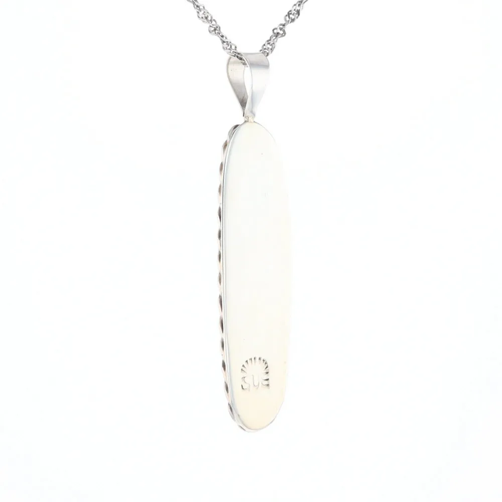Multi Stone Inlaid Pendant