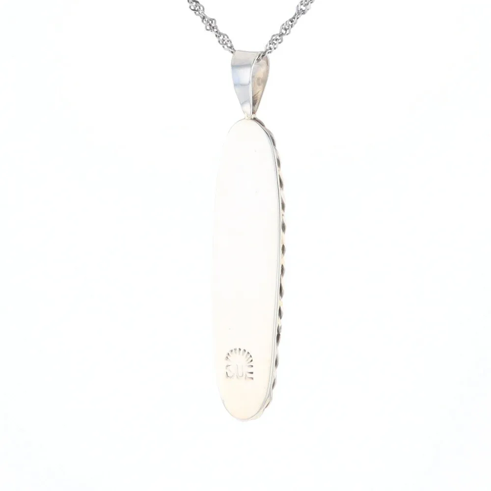 Multi Stone Inlaid Pendant