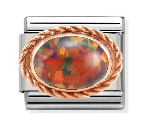 NOMINATION Charm Rose Gold Red Opal