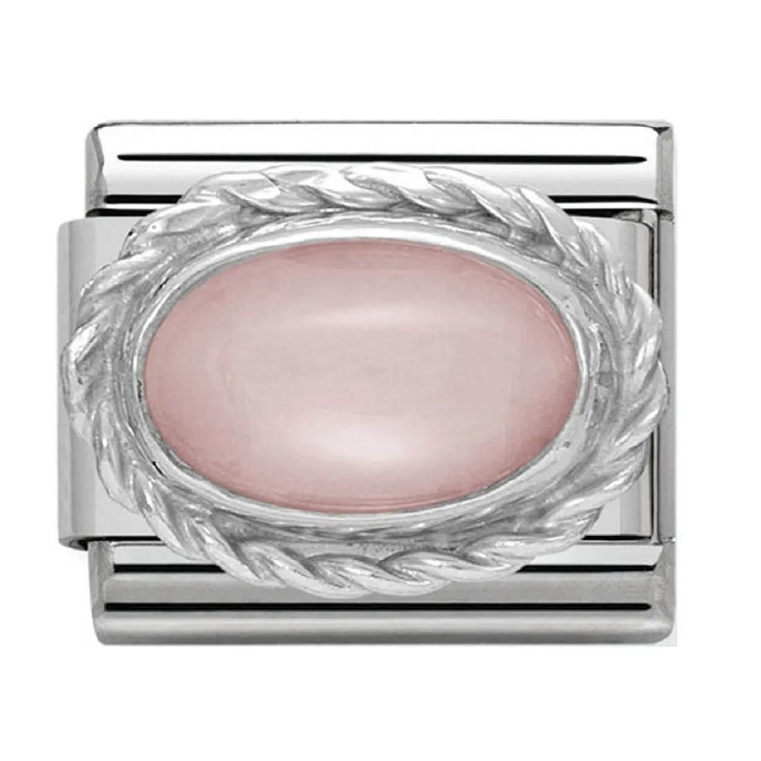 NOMINATION Link Silver and Pink Opal Oval