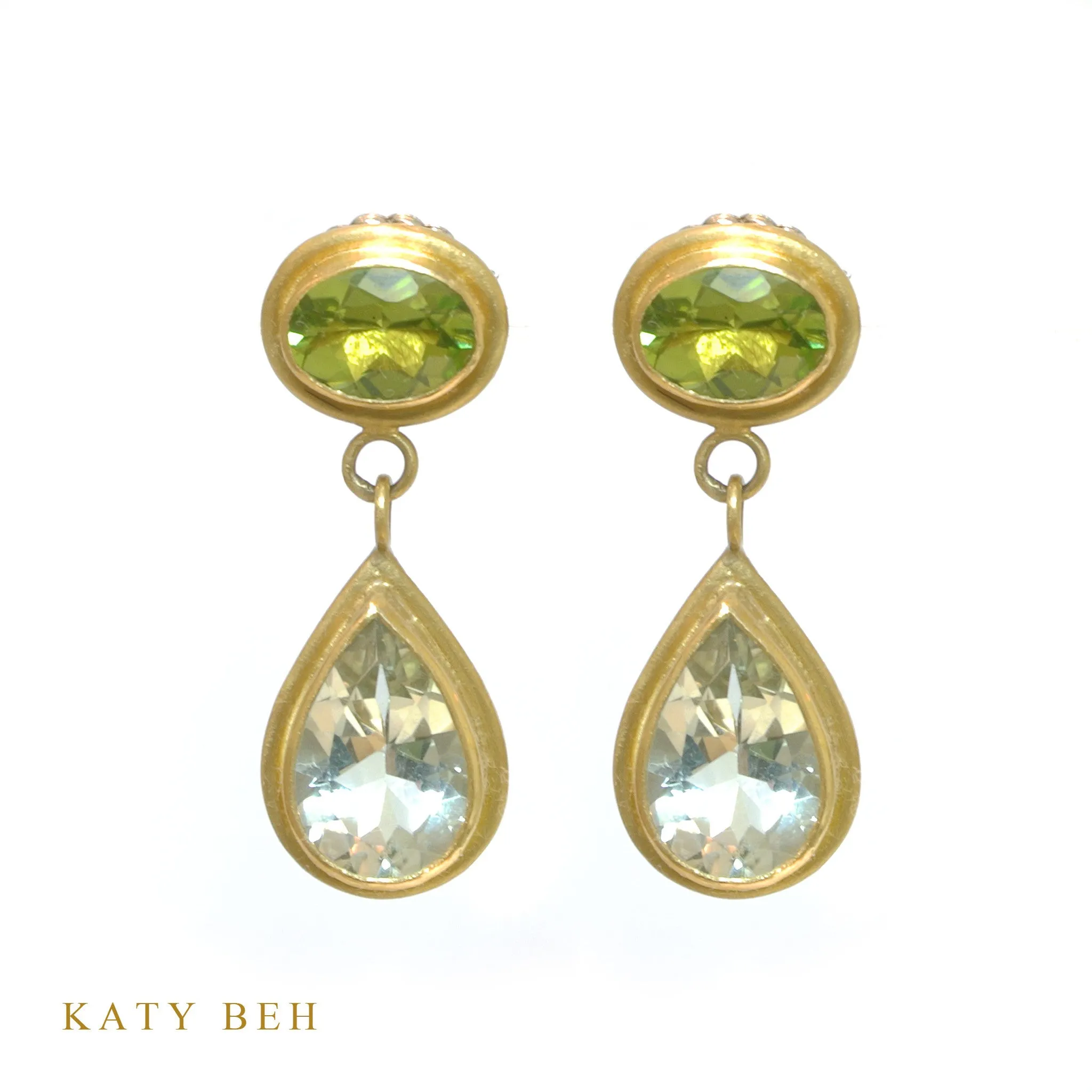 Peridot and Green Amethyst Earrings
