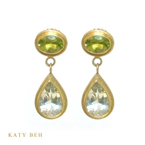Peridot and Green Amethyst Earrings