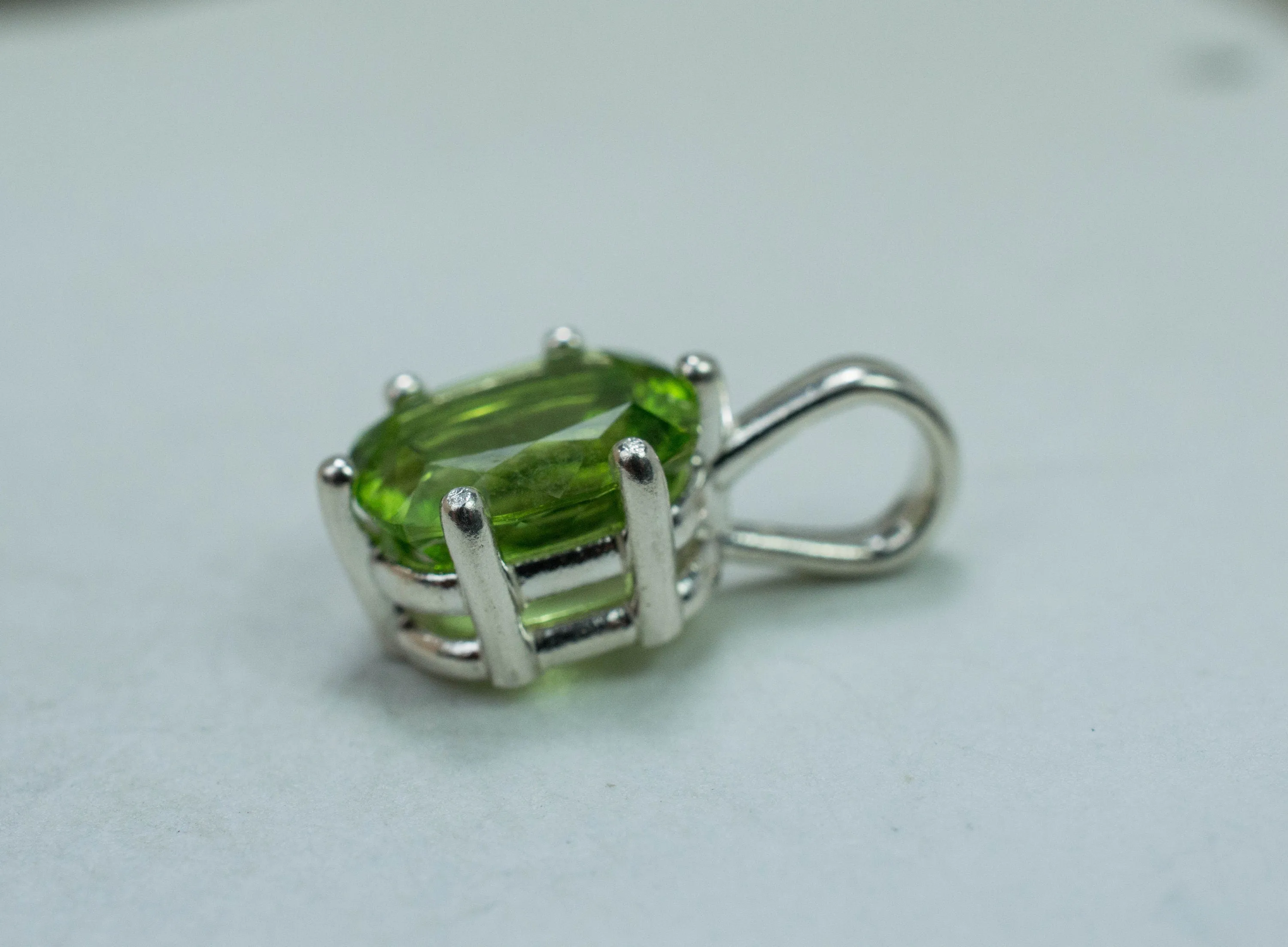 Peridot Pendant; Natural Untreated Tanzania Peridot; 3.325cts