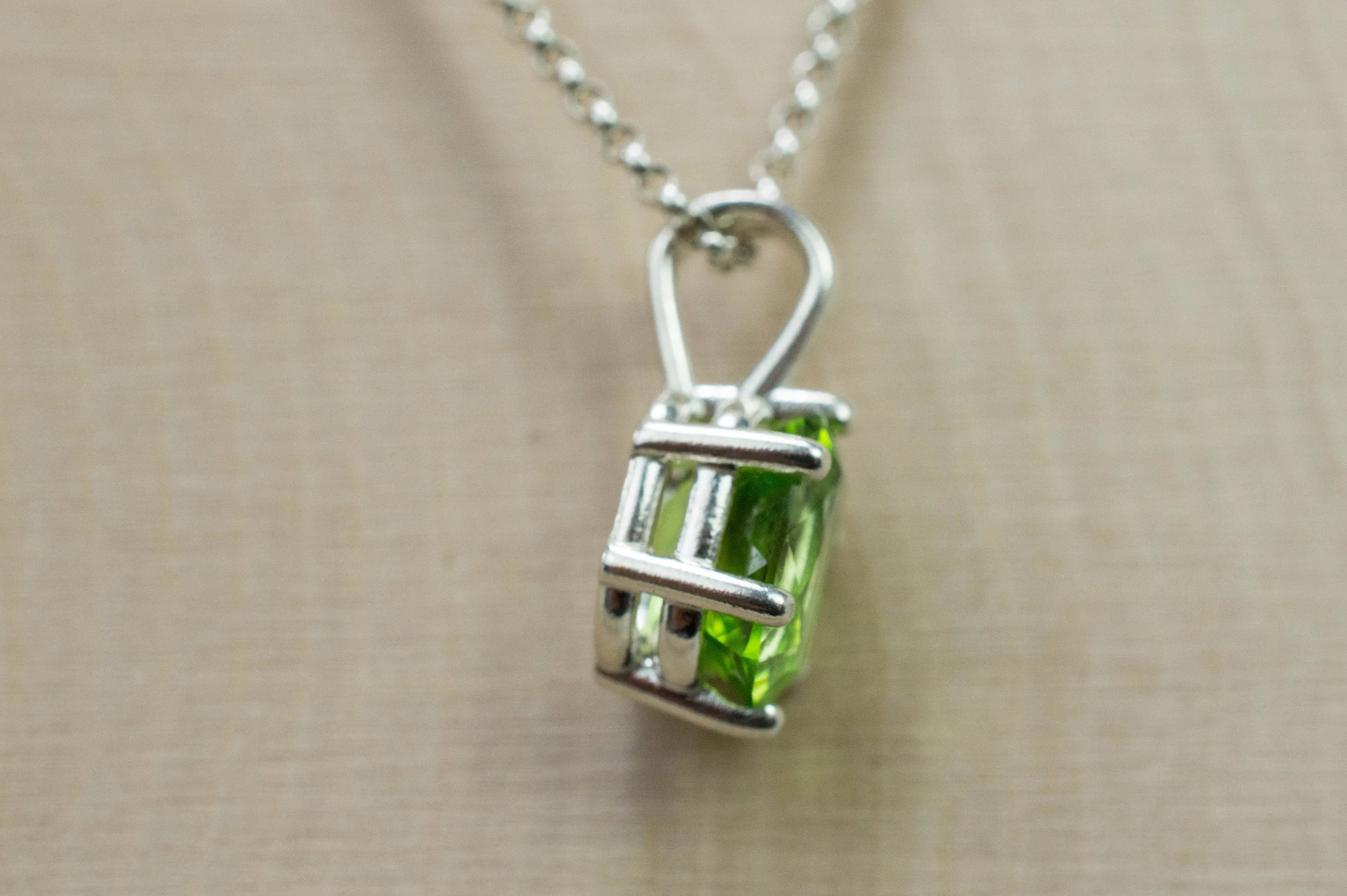 Peridot Pendant; Natural Untreated Tanzania Peridot; 3.325cts