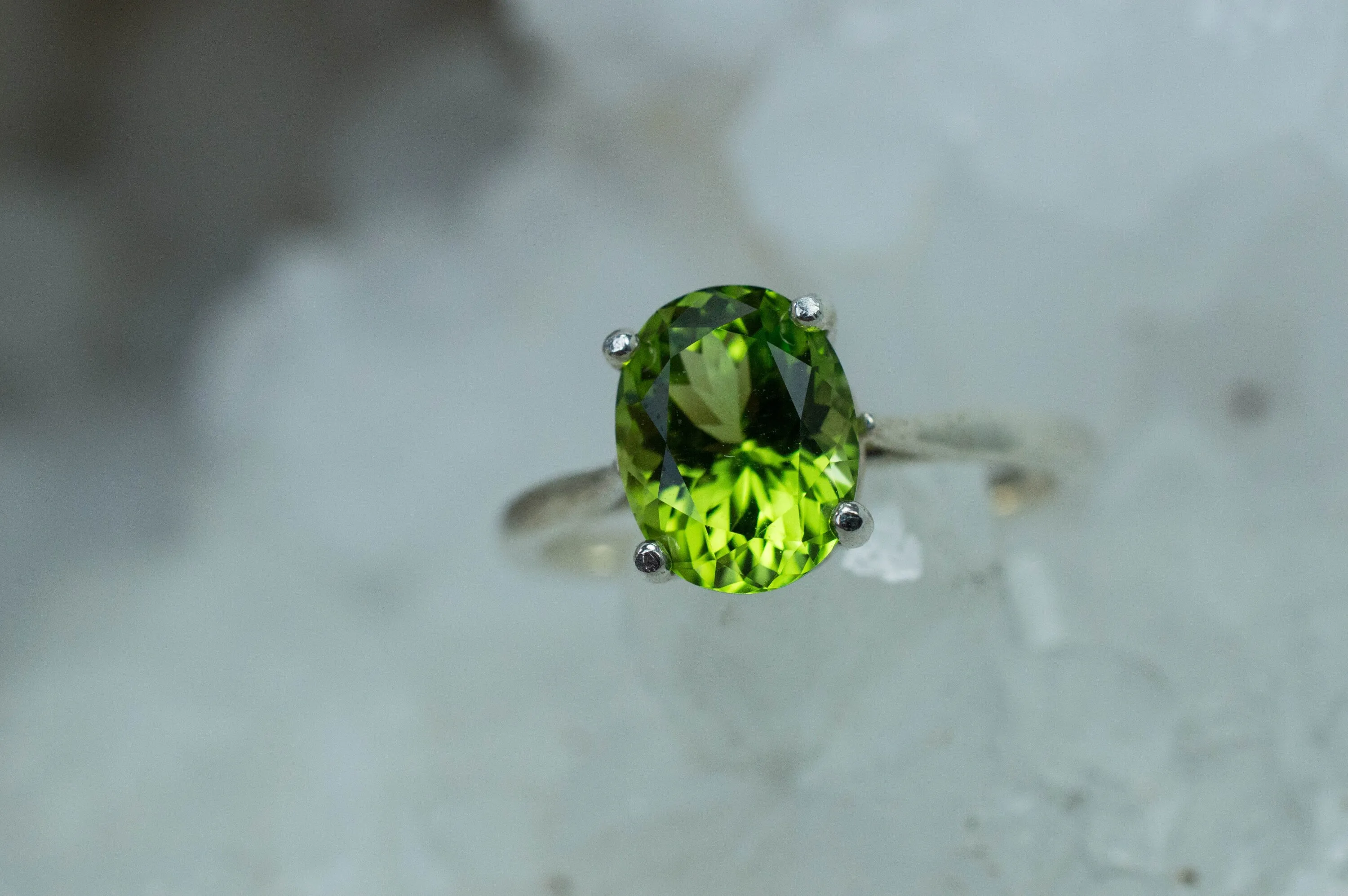 Peridot Ring, Genuine Untreated Pakistan Peridot