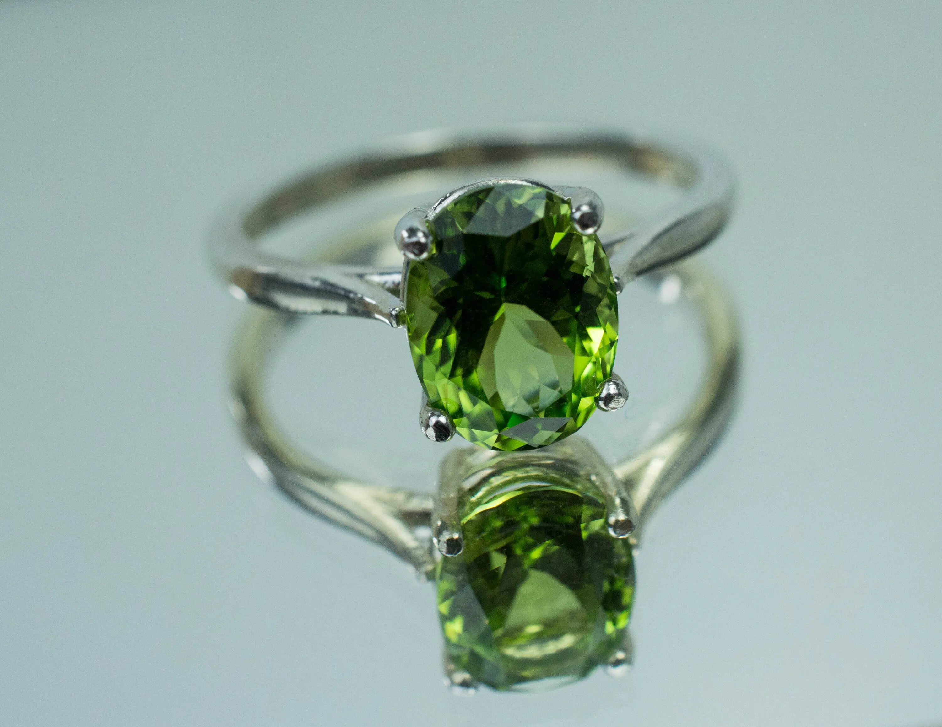 Peridot Ring, Genuine Untreated Pakistan Peridot