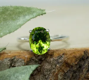 Peridot Ring, Genuine Untreated Pakistan Peridot