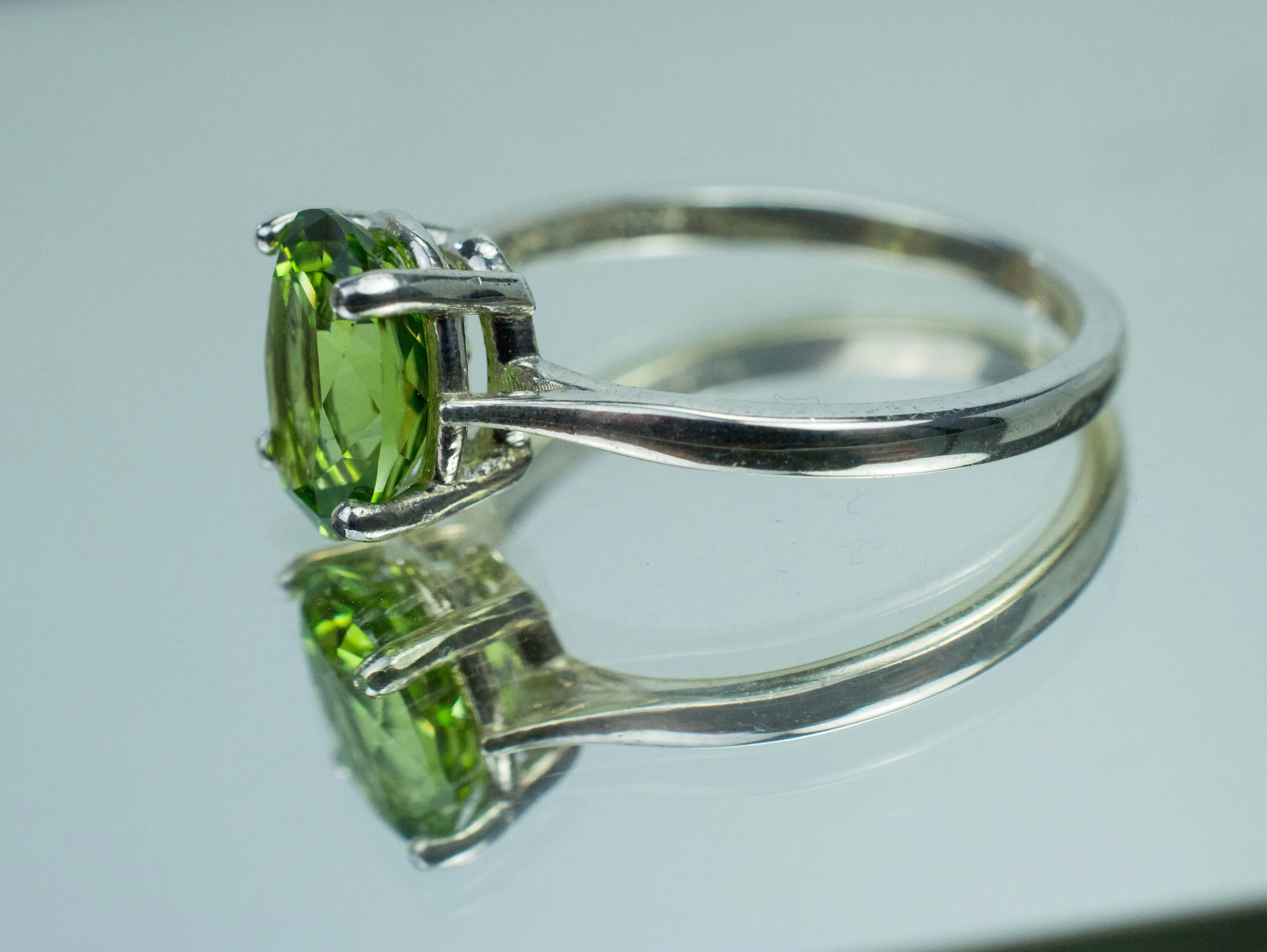 Peridot Ring, Genuine Untreated Pakistan Peridot