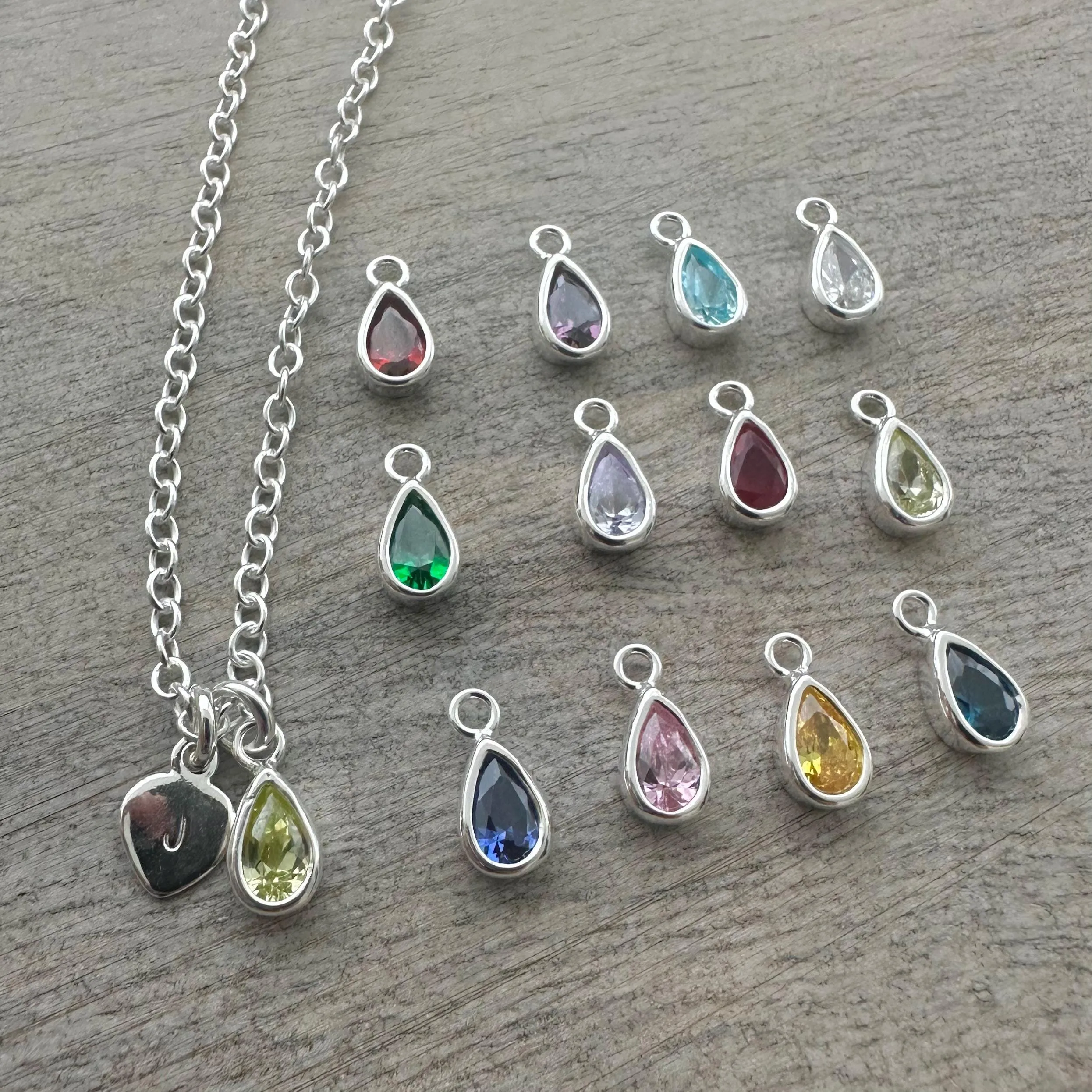 Personalised August Cubic zirconia Birthstone Initial Necklace, August Birthday gift for women