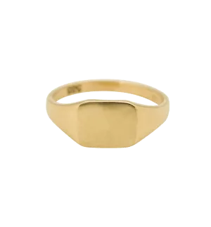 Pinky Signet Ring Square 14K