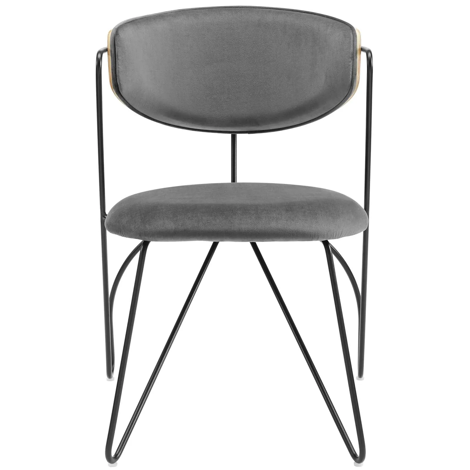 Prevail Black Frame Dining and Accent Performance Velvet Chair by Modway