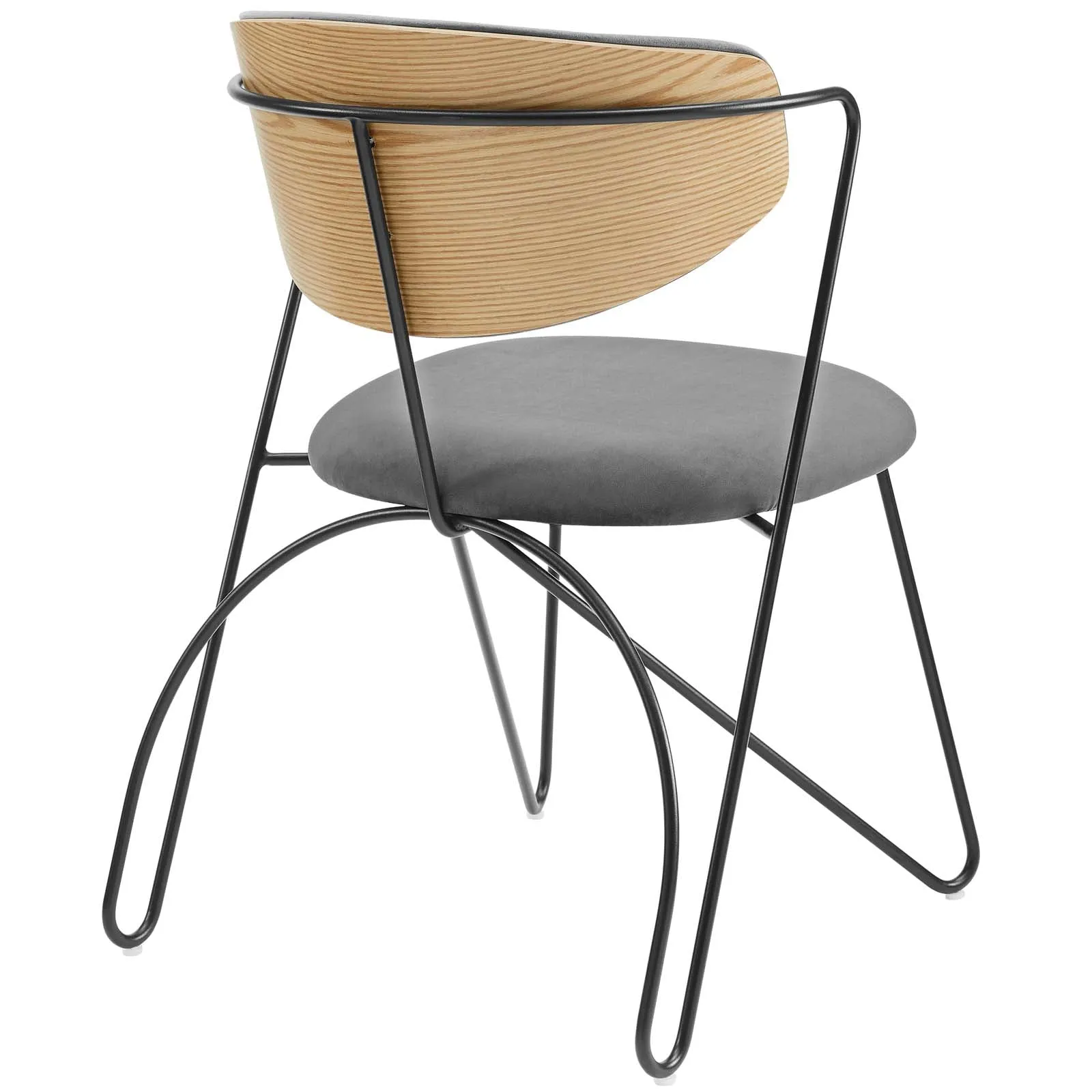 Prevail Black Frame Dining and Accent Performance Velvet Chair by Modway
