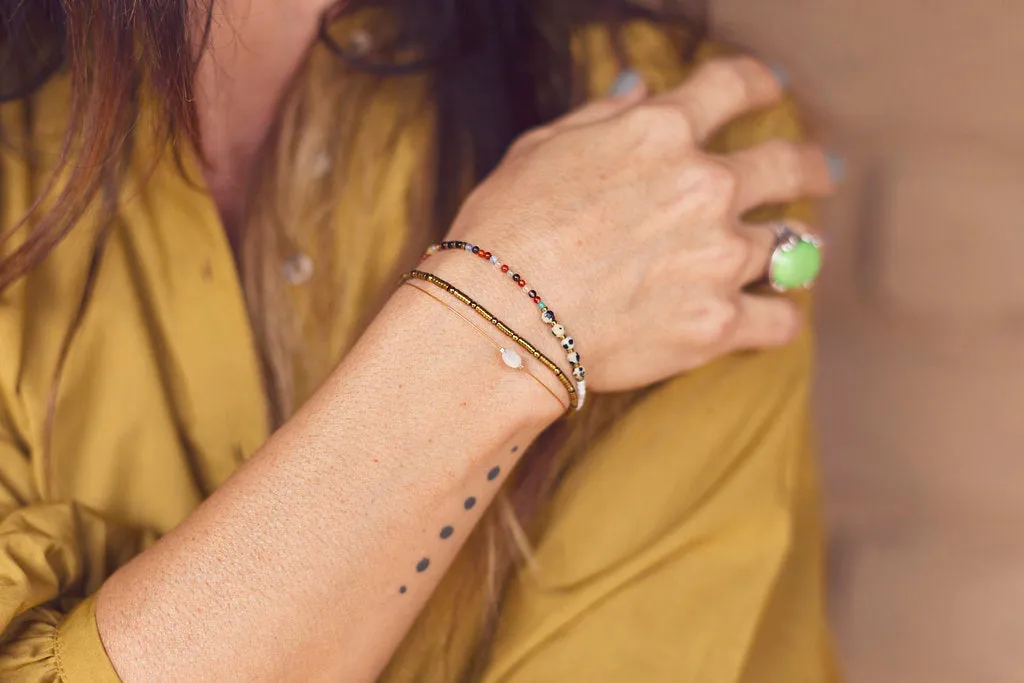 "Billie" Solid Hematite Gemstone Beaded Bracelet